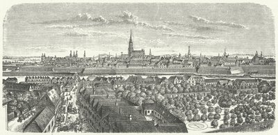 Wenen in het midden van de 17e eeuw (gravure) door German School