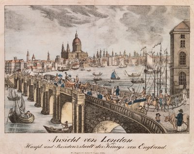 Uitzicht op Londen, uit Neuruppiner Bilderbogen, 1830 door German School