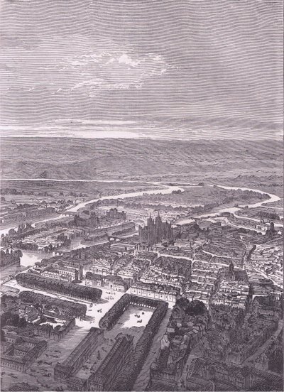 Uitzicht op Metz, Cassells Geschiedenis van de oorlog tussen Frankrijk en Duitsland uitgegeven door Cassell and Company Limited, ca. 1890 door German School