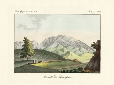 Uitzicht op de Parnassus in Griekenland door German School