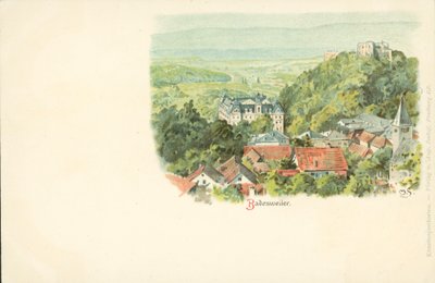Uitzicht op de stad Badenweiler, Duitsland door German School