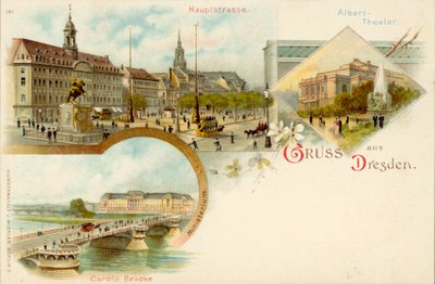Gezichten van Dresden, Duitsland door German School