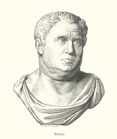 Vitellius, Romeinse keizer (gravure) door German School