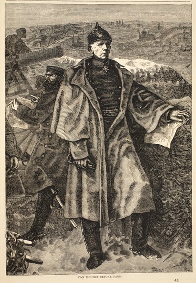 Von Moltke voor Parijs, november 1870, illustratie uit Cassells Geschiedenis van de Oorlog tussen Frankrijk en Duitsland, 1870-1871 door German School