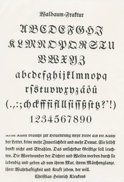 Walbaum Fraktur door German School