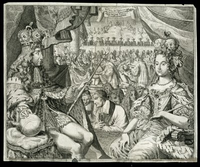 Willem III en Maria II, koning en koningin van Groot-Brittannië en Ierland vanaf 1689, ca. 1689 door German School