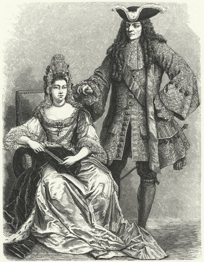 Willem III en Maria II, Koning en Koningin van Engeland door German School