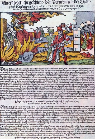 Heksen verbrand in Derneburg in 1555 door German School