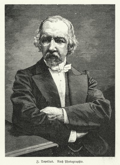 Zachris Topelius, Zweedstalige Finse romanschrijver, dichter, journalist en historicus (litho) door German School