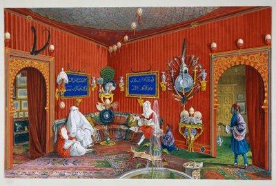 Oosterse kamer in Villa Lazarovich, Triëst residentie van Maximiliaan van Habsburg door Germano Prosdocimi