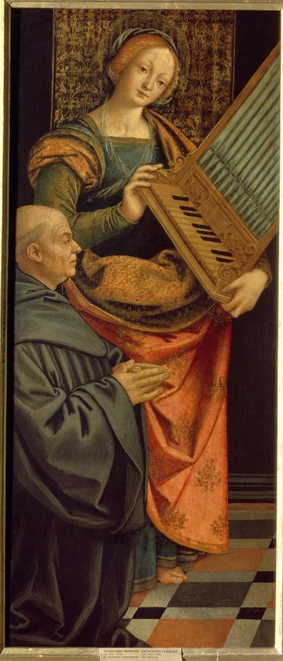 Heilige Cecilia van Rome door Gerolamo Giovenone