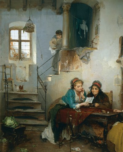 Brief uit kamp door Gerolamo Induno