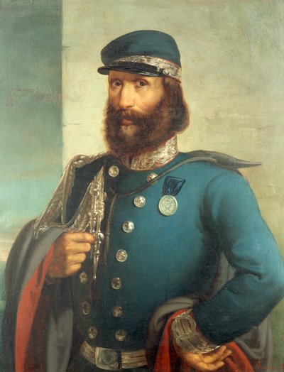 Portret van Giuseppe Garibaldi (1807-1882) door Gerolamo Induno