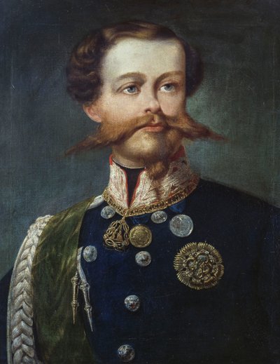 Portret van Victor Emmanuel II (1820-1878), Koning van Italië, door Gerolamo Induno door Gerolamo Induno