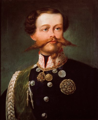 Portret van de Hertog van Savoye Vittorio Emmanuel II. 1848 door Gerolamo Induno