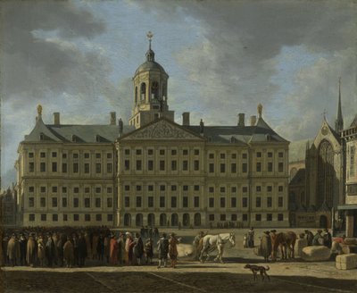 Het stadhuis op de Dam, Amsterdam, 1672 door Gerrit Adriaensz Berckheyde