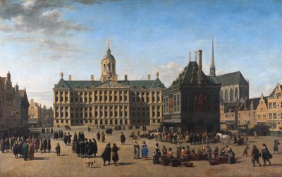 Dutch: De Dam in Amsterdam The Dam in Amsterdam door Gerrit Adriaenszoon Berckheyde