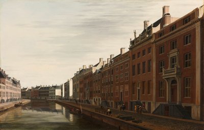 Gezicht op de Gouden Bocht in de Herengracht vanuit het westen door Gerrit Berckheyde