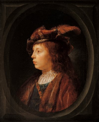 Hoofd van een jeugd door Gerrit Dou