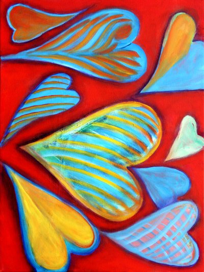 G Harten 15, 2016 (acryl op doek) door Gerrit Greve
