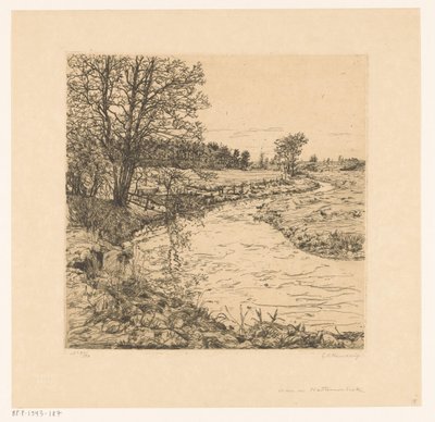 Aan de Hattemerbeek door Gerrit Haverkamp (signed by artist)