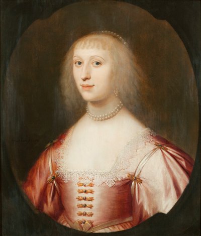Portret van Amalia van Solms-Braunfels 1602-1675, 1634 door Gerrit van Honthorst