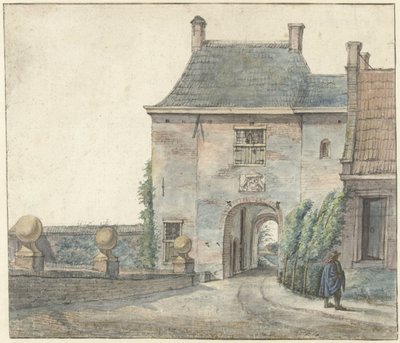 De poort van het kasteel van Heemstede door Gerrit Lamberts