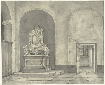 Grafmonument van Balth. Fredericus von Stosch in de Janskerk te Utrecht door Gerrit Lamberts