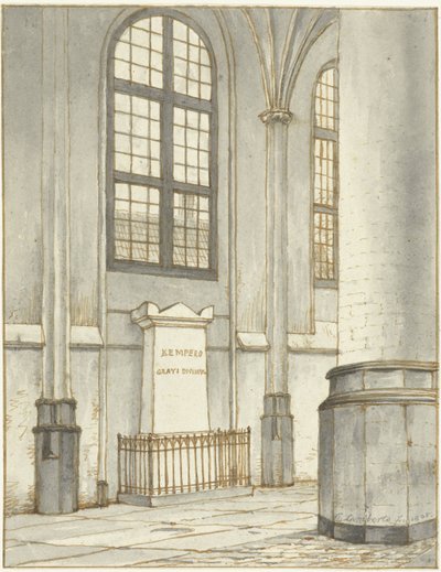 Grafmonument van J.M. Kemper, in de Pieterskerk te Leiden door Gerrit Lamberts