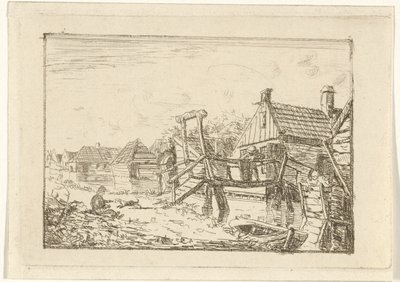 Houten brug door Gerrit Lamberts