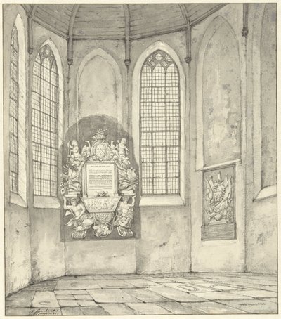 Tombe van Anthony Pieterson in de kerk te Monster door Gerrit Lamberts