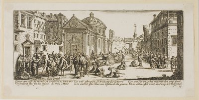 Het ziekenhuis, plaat vijftien uit De grote ellende van de oorlog door Gerrit Lucasz van Schagen