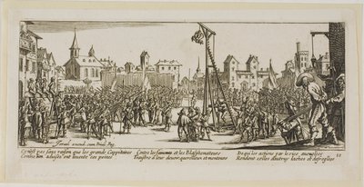 De Strappado, plaat tien uit De grote ellende van de oorlog door Gerrit Lucasz van Schagen