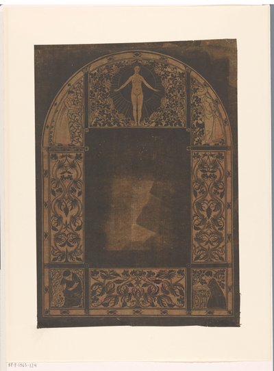 Ontwerp voor de omlijsting van een kalender voor 1901 met vrouwen en bloemen door Gerrit Willem Dijsselhof