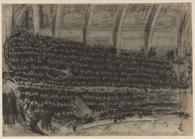 Toeschouwers op de tribunes van Circus Carré door Gerrit Willem Dijsselhof