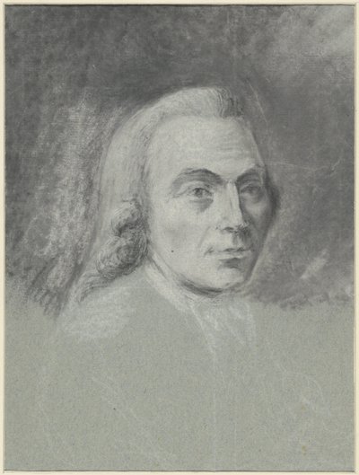 Zelfportret van Gerrit Zegelaar, met pruik door Gerrit Zegelaar