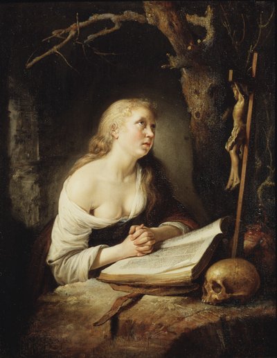 De Berouwvolle Magdalena, c.1650-65 door Gerrit Dou