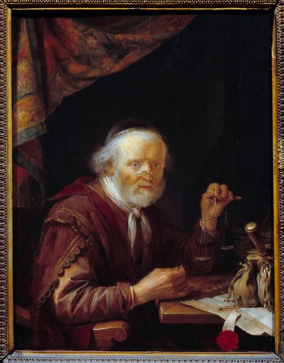 De goudweger door Gerrit Dou