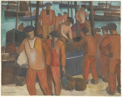 Haven te Douarnenez door Gerrit van Blaaderen
