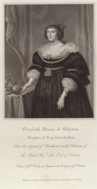 Elizabeth, Koningin van Bohemen door Gerrit van Honthorst