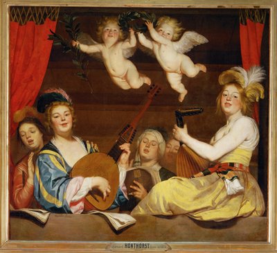 Het concert ... door Gerrit van Honthorst