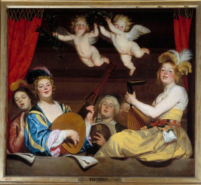 Het concert door Gerrit van Honthorst