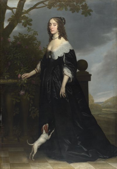 Portret van Elizabeth Stuart (1596-1662), Koningin van Bohemen, vrouw van Keurvorst Palts Frederik V en dochter van Jacobus I, 1642 door Gerrit van Honthorst