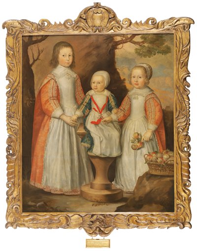 Portret van de drie kinderen van George Preston van Holker, 1650 door Gerrit van Honthorst