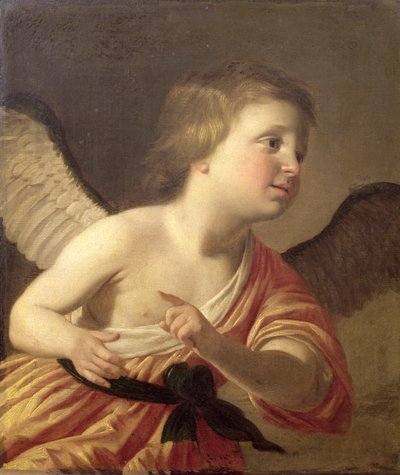Portret van de jonge prins Maurits van Bohemen (1620-53) als Cupido door Gerrit van Honthorst