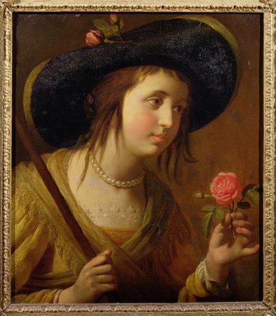 Prinses Sophia van Bohemen (1630-1714), moeder van George I als herderin door Gerrit van Honthorst