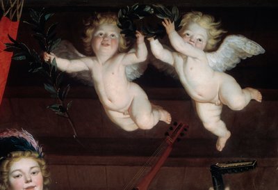 De engelen (detail) door Gerrit van Honthorst