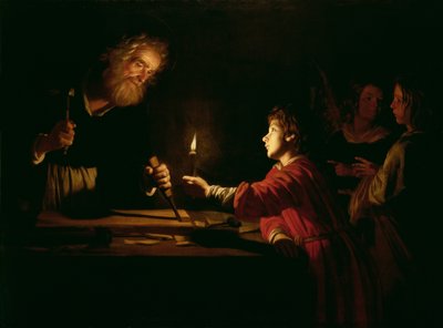 De kindertijd van Christus, ca. 1620 door Gerrit van Honthorst