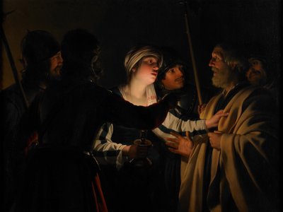 De Verloochening van St. Petrus, c.1623 door Gerrit van Honthorst