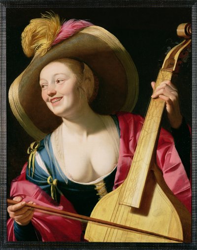 De Viola-da-gamba Speler door Gerrit van Honthorst